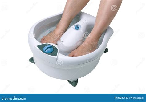 Woman S Feet in a Vibrating Feet Massager Stock Image - Image of ...