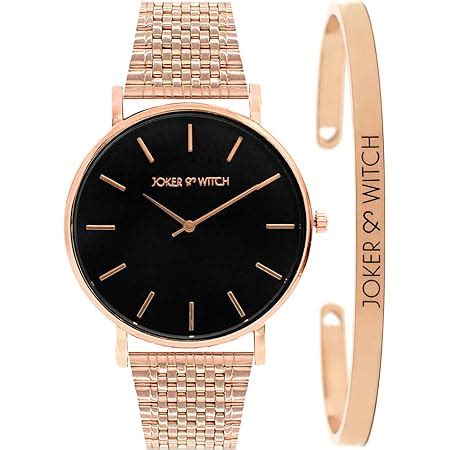 Joker & Witch Women's Starry Night Analog Watch Bracelet Stack (Rose ...