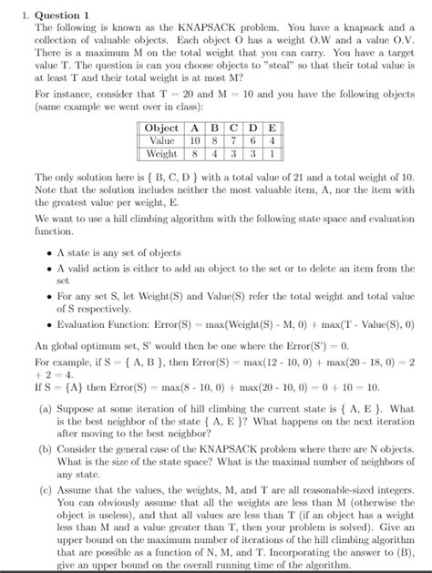 Image result for Knapsack Problem Question with Answer