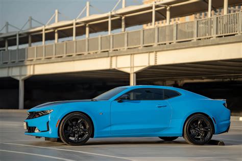 Rent Chevrolet Camaro Light Blue in Dubai - Coupe - Octane.Rent