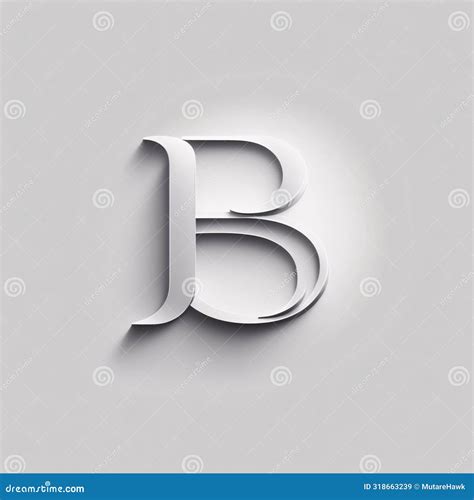 Alphabetic Font with Shadow and Light Fill, Vector Illustration. Letter B Stock Illustration ...