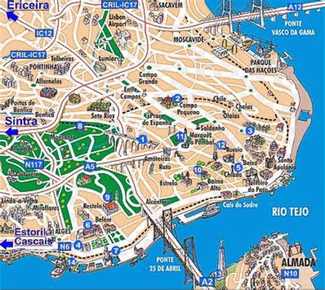 Printable Street Map Of Lisbon Portugal - Free Printable Templates