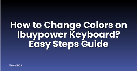 iBUYPOWER Keyboard How to Change Color 的图像结果