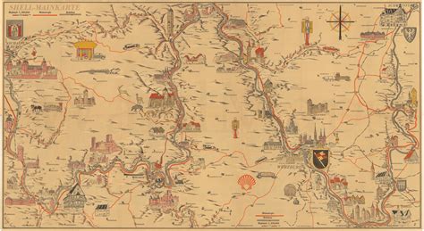 Main River, Germany Circa 1930s - WardMaps LLC