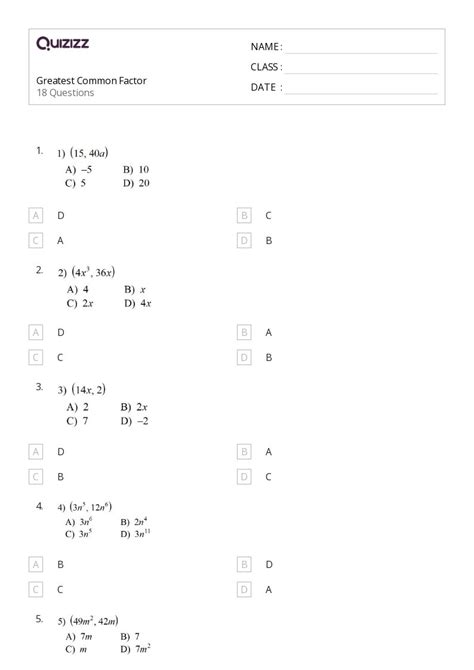 Greatest Common Factor Song 的图像结果