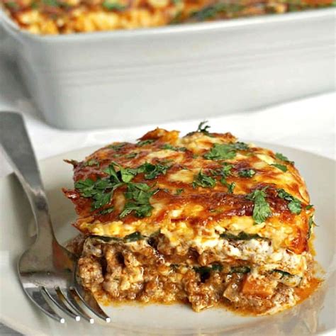 High Protein Low Carb Lasagna - Cup of Yum