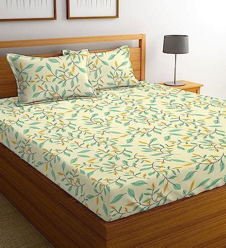 Buy BSB HOME Glace Cotton Double Bedsheets with 2 Pillow Covers ...