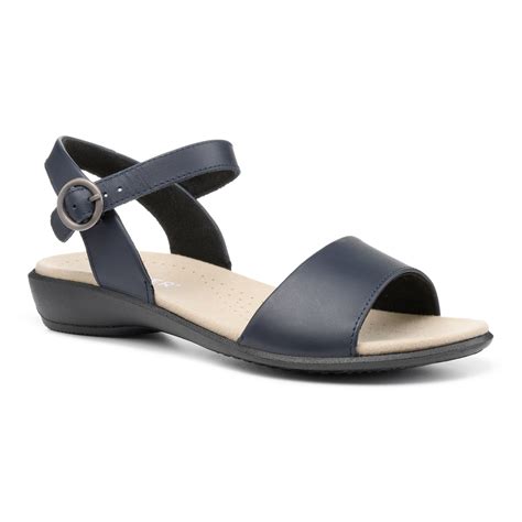 Navy | Women’s Classic Flat Leather Sandal | Tropic Sandals | Hotter UK