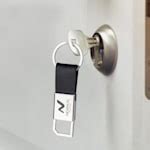 Silver Hook & Loop Engraved Keychains | VistaPrint