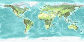 Image result for Equirectangular World Map with Cities