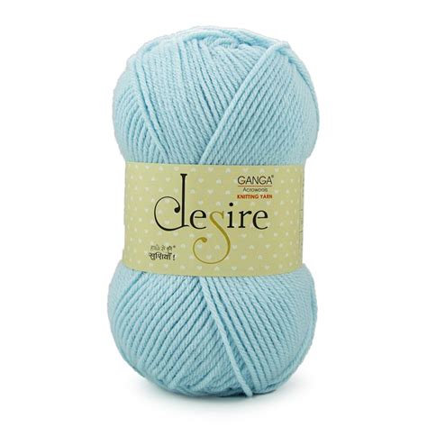 Ganga Acrowool Desire 100% Acrylic Aran Weight Yarn (Pack of 1 ball ...