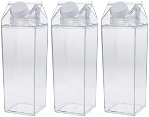 SAMTN Milk Carton Water Bottle, Transparent Plastic Water India | Ubuy