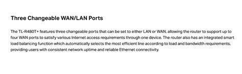 TP-LINK TL-R480T+ Load Balance Broadband Business Router with Up to 4 ...