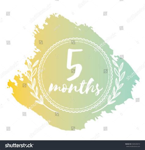 Five Months Baby Old Sticker Stock Vector (Royalty Free) 500549074
