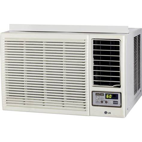 LG 7,000 BTU Window-Mounted Air Conditioner with Supplemental Heat and ...
