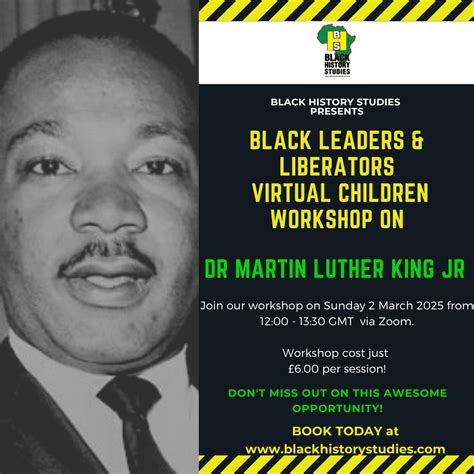 VIRTUAL Black History Children Workshop: Dr Martin Luther King - Black ...