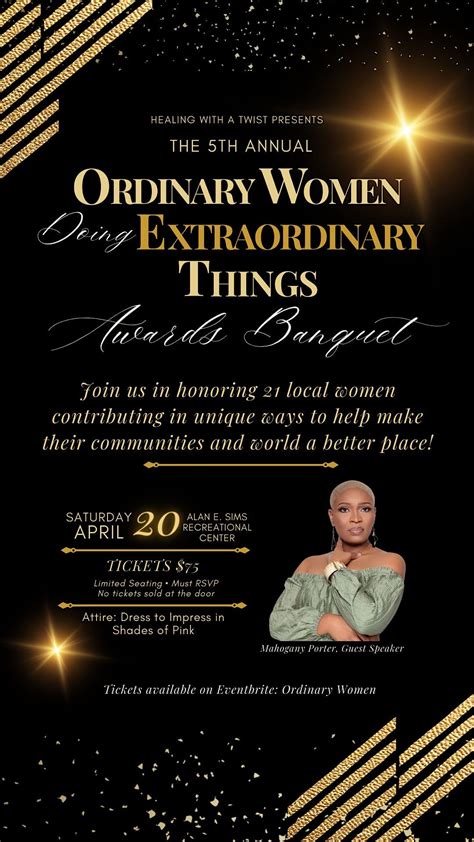 Ordinary Women Doing Extraordinary Things Awards Banquet, Alan E. Sims ...