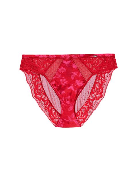 Buy Peony Silk & Lace High Leg Knickers at Marks & Spencer