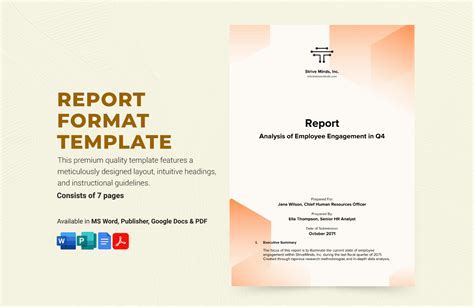Free Editable Report Templates in InDesign to Download