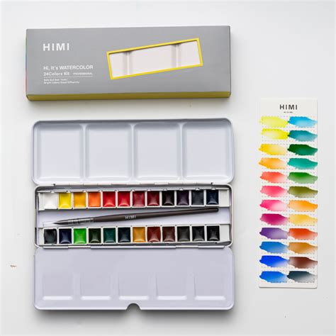 Buy original Himi - Watercolour Half Pan Set - 24 Colours With 1 ...