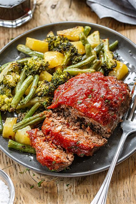 Meatloaf Sheet Pan Recipe with Vegetables – Meatloaf and Vegetables ...