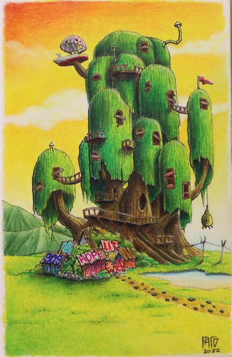 Image result for Adventure Time Tree House Drawing