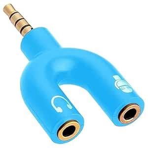 Audio Splitter 3.5mm Jack to Mic and Headphones Converter Adapter, U ...