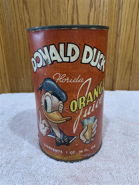 Vintage Donald Duck Orange Juice 1 QT. 14 FL. OZ Can | eBay