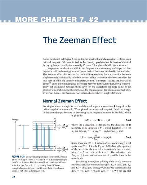 Zeeman - Lectures with examples - 34 MORE CHAPTER 7, The Zeeman Effect ...