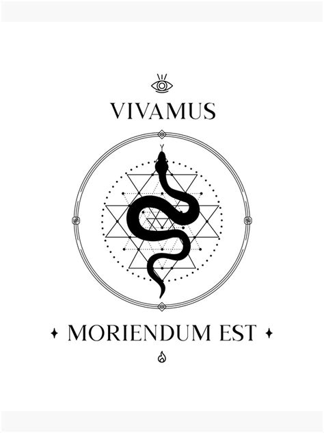 "Latin Quote Vivamus Moriendum Est" Poster for Sale by TheGildedCastle ...