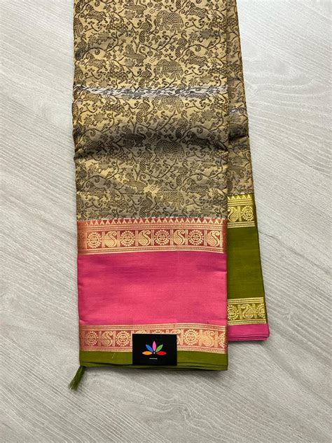 Handwoven Ganga Jamuna Border Vansingaram Kanchi Silk Cotton Saree -89 ...