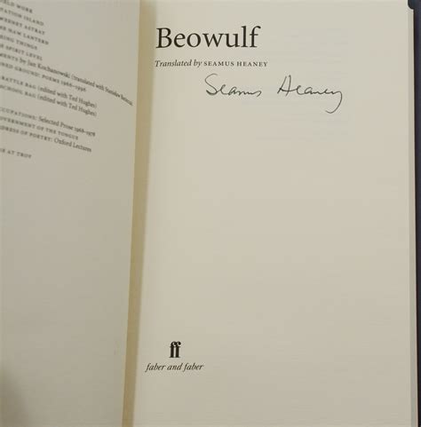 Beowulf | Seamus Heaney | First edition