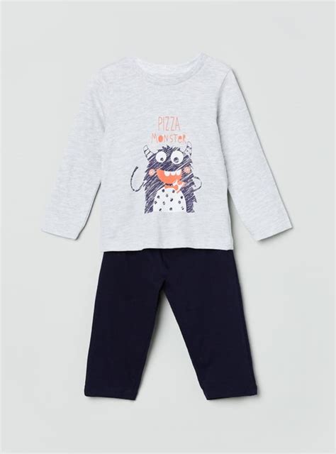 Buy MAX Boys Printed Full Sleeves T-shirt and Solid Pyjama Online at ...