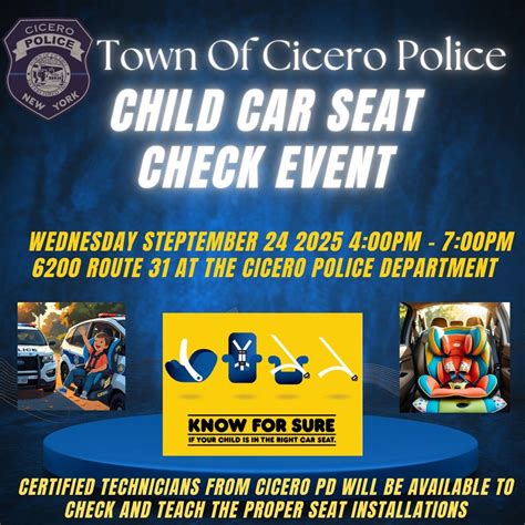 Child car seat check event , 6200 State Route 31, Cicero, NY, United ...