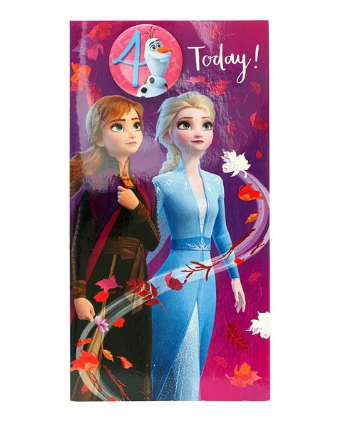 Buy 4th Birthday Card - Frozen 2 Birthday Card - Girls Birthday Card ...