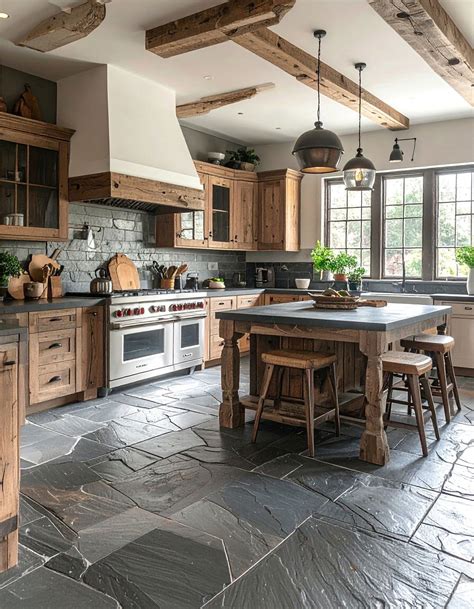 20 Kitchens With Slate Floors Design Ideas