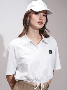 Tokyo Talkies Casual Solid Women White Top - Buy Tokyo Talkies Casual ...