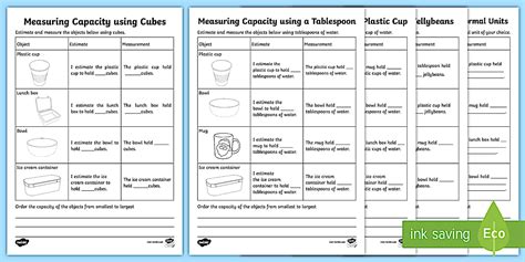 Image result for Measuring Capacity Using Informal Units