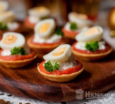 Тарталетки с красной рыбой и сливочным сыром рецепт пошаговый с фото ...