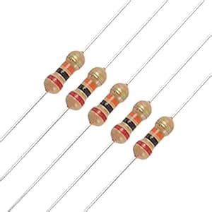 ELECTROPRIME 100 x Resistors 20K ohm 1/4W 250V 5% Carbon Film : Amazon ...
