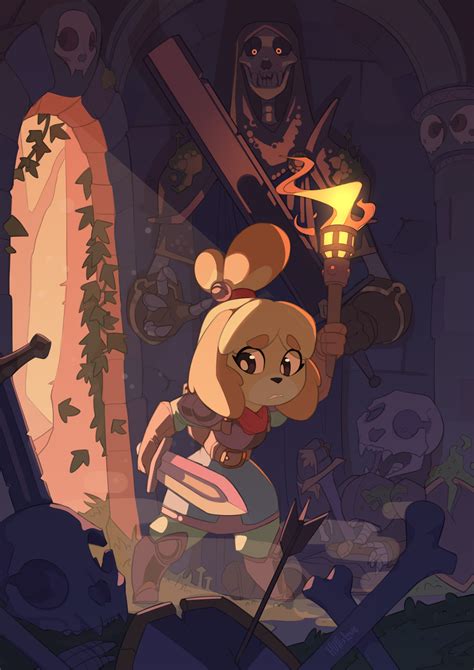 isabelle (animal crossing) drawn by huffslove | Danbooru