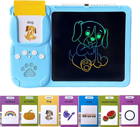 Croeve Talking Tablet, English and Spanish Talking Flash Cards ...