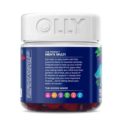 OLLY Men's Multivitamin Gummy, Vitamin Blend, 90 Count