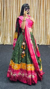 ESOMIC Printed Semi Stitched Lehenga Choli - Buy ESOMIC Printed Semi ...