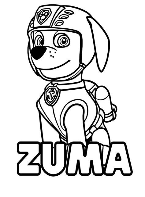 Zuma Paw Patrol Free Printables