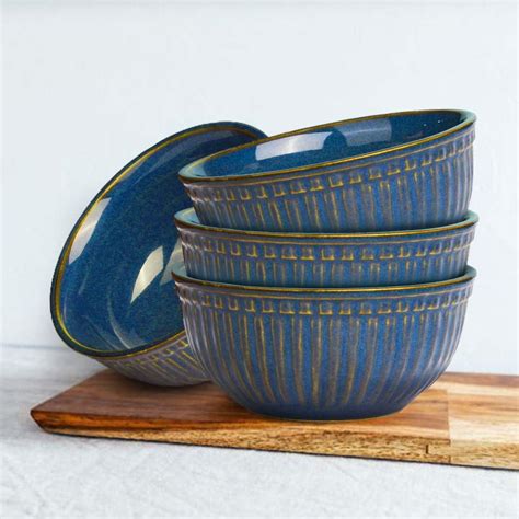 Buy The Earth Store White Marble Ceramic Snack Bowls Set of 2 for ...