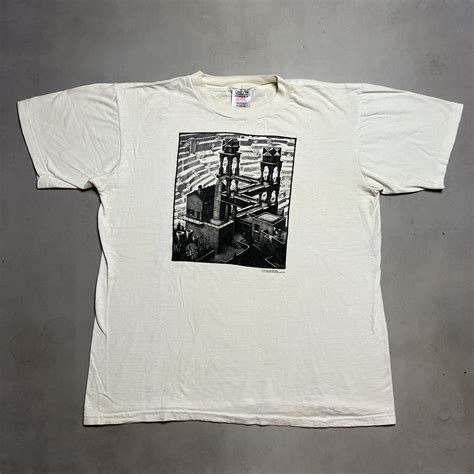 Vintage MC Escher Waterfall Art Tee Shirt Single Stit… - Gem