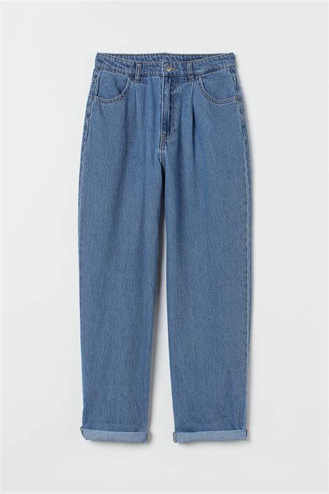 - Loose High Waist Jeans - Denim blue - Ladies | H&M IN