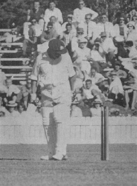 The Don's final innings ... bowled for 4 by Brian Statham ...