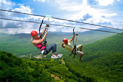 Ziplining In Mountains